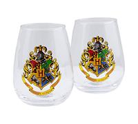 Paladone Harry Potter Hogwarts Crest Glasses - Set of 2 - Official Merchandise