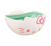 Paladone Hello Kitty Bol de cerámica para aperitivos con soporte para móvil, utensilio de cocina kawaii con licencia oficial Sanrio, regalo para niñas, mujeres, niños y adultos
