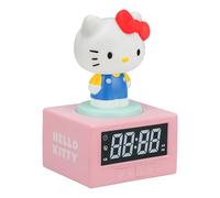 Paladone Hello Kitty - Reloj Despertador Digital con luz Nocturna y música con Licencia Oficial Sanrio, decoración de Dormitorio para niños, Adolescentes y Adultos, Funciona con Pilas, Bonito Regalo