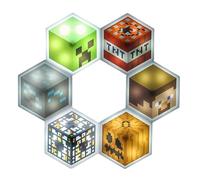 Paladone Hexagon Luces LED Minecraft - Independiente o montado en la pared, bloque de Minecraft personalizable para cualquier habitación con mando a distancia