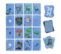 Paladone - Juego de Cartas Impermeable de Minecraft con Estuche de Almacenamiento en Relieve, con Licencia Oficial, baraja estándar con Personajes destacados, Juguetes y Regalos para niños Jugadores