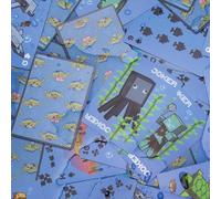 Paladone - Juego de Cartas Impermeable de Minecraft con Estuche de Almacenamiento en Relieve, con Licencia Oficial, baraja estándar con Personajes destacados, Juguetes y Regalos para niños Jugadores