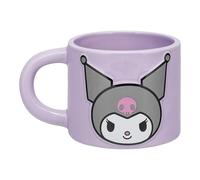 Paladone Kuromi - Taza de café grande de cerámica con licencia oficial de Sanrio Hello Kitty & Friends de 400 ml para té y chocolate caliente, regalo kawaii para niñas, mujeres y adolescentes