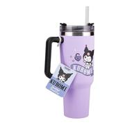 Vaso aislante paladone sanrio kuromi y pajita hello kitty 900ml