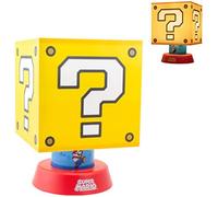 Paladone Lámpara Bloque de Pregunta Super Mario - Lámpara Oficial con 3 Niveles de Brillo, Decoración para Gamers