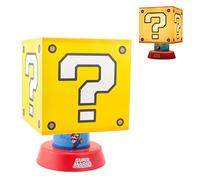 Lámpara Bloque de Pregunta Super Mario - Lámpara Oficial con 3 Niveles de Brillo, Decoración para Gamers