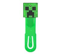 Paladone - Lámpara de lectura y marcapáginas LED con clip de Creeper de Minecraft, regalo de libros con licencia oficial, para gamers y fans de la cultura pop de cualquier edad (funciona a pilas)