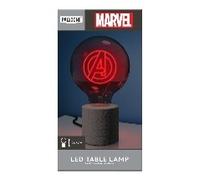 Paladone - Lámpara de neón LED decorativa de Los Vengadores de Marvel con licencia oficial - Bombilla de vidrio E27, regalo de superhéroes, luz divertida para dormitorios y hogares