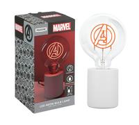 Paladone - Lámpara de neón LED decorativa de Los Vengadores de Marvel con licencia oficial - Bombilla de vidrio E27, regalo de superhéroes, luz divertida para dormitorios y hogares