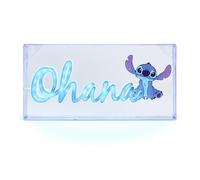 Paladone Lámpara Neón Stitch Ohana Luz LED Azul Oficial Disney Decoración Coleccionable 30 cm