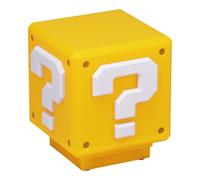 Paladone Luz Bloque de Pregunta Super Mario - Lámpara Oficial Super Mario, Decoración Gamer, Funciona a Pilas