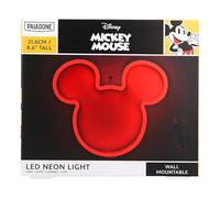 Paladone Disney Mickey Mouse Ears - Lámpara de Pared LED de neón con Licencia Oficial con Cable de alimentación para el hogar, Dormitorio, decoración de Espacio de Vida, Regalo de Cultura Pop