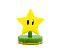 Paladone Super Mario Lámpara Super Star - Luz LED de personaje 10 cm, funciona con pilas, producto oficial Nintendo