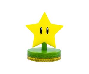 Paladone Mario Super Star 3D Icon Light BDP | Producto Oficial Coleccionable Nintendo | Idea de Regalo único | Luz Nocturna Brillante o lámpara de Escritorio | Funciona con 2 Pilas AAA, Amarillo