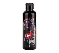Paladone Miles Morales Spider-Man - Botella de agua de metal con licencia oficial de Marvel Superhero de 500 ml, termo reutilizable con aislamiento de acero inoxidable para escuela, deportes, trabajo