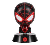 Paladone Miles Morales 3D Icon Light BDP Marvel Spiderman Lámpara de noche brillante o de escritorio,2 pilas AAA