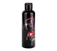 Paladone Miles Morales Spider-Man - Botella de agua de metal con licencia oficial de Marvel Superhero de 500 ml, termo reutilizable con aislamiento de acero inoxidable para escuela, deportes, trabajo