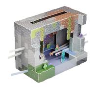 Paladone Minecraft - Kit de construcción 3D, escena de caverna subterránea de 40 piezas, no requiere pegamento ni tijeras, con licencia oficial