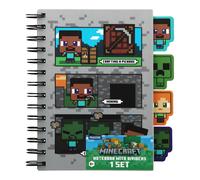 Paladone Minecraft Notebook Schreibwaren-Set für Jungen, offiziell lizenzierter