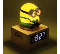Paladone minions bob icon - reloj despertador digital de 14 cm con luz