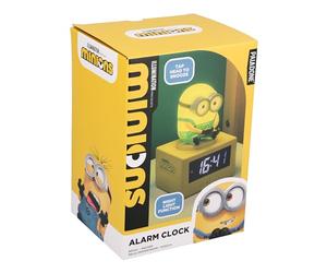 Paladone Minions Bob Icon - Reloj Despertador Digital de 14 cm con luz Nocturna, Funciona con Pilas