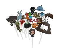 Pack de Props fotográficos Harry Potter - 58 Props con Palos, decoración para Fiestas y fotomatones con temática de Hogwarts, Divertido para Eventos temáticos