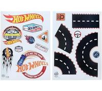 Pegatinas Personalizadas Hot Wheels para habitación Infantil - Producto Oficial, decoración para Sala de Juegos, Incluye Carreteras, Autos, Banderas de Carreras, Letras y señales