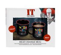 Paladone Pennywise - Taza de café de cerámica con cambio de calor, 350 ml, con licencia oficial de IT The Movie, para té y chocolate caliente, regalo para fanáticos del cine de terror