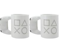 Paladone PlayStation Shaped Ceramic Coffee Mug | PS5 Accessories Novelty Gifts (Paquete de 2)
