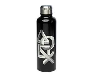 Paladone PP6582PS Botella de Agua metálica Playstation, Juventud Unisex, Negro, 7 x 7 x 24 cm