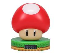 Paladone Reloj Alarma Digital de Seta Super Mario Bross con Sonido Power Up, Merchandising con Licencia Oficial de Nintendo