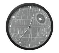 Reloj de Pared Glow In The Dark de Death Star - Producto Oficial Star Wars, decoración iluminada, Incluye Pegatinas de Pared, batería operada
