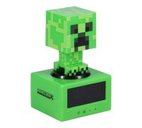 Paladone Reloj Despertador Creeper Minecraft - Producto Oficial, Incluye música del Juego y luz Nocturna para niños y Adolescentes, Accesorio para Sala de Juegos, Regalo para Gamers