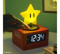 Paladone reloj despertador super mario super star icon con luz nocturn
