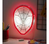 Paladone Spiderman - Luz LED de neón para montaje en pared, con licencia oficial de Marvel, para dormitorio de niños y niñas o cueva de hombre, regalo coleccionable de cómic de superhéroe