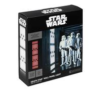 Paladone Star Wars - Panel de pared con diseño de estrella de la muerte con cambio de color y modos reactivos de música, con licencia oficial, control remoto, decoración de pared LED para dormitorios