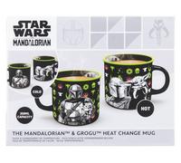 Paladone Star Wars The Mandalorian and Grogu - Taza de cerámica de 350 ml, símbolos reactivos al calor, con licencia oficial