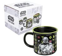 Paladone Star Wars The Mandalorian and Grogu - Taza de cerámica de 350 ml, símbolos reactivos al calor, con licencia oficial
