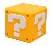 Paladone Super Mario Lámpara Bloque SquishyGlo - Luz nocturna LED recargable de silicona, producto oficial Nintendo