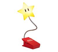 Paladone Super Mario Lámpara de Lectura con Clip Super Star - Luz LED con brazo flexible, funciona con pilas, producto oficial Nintendo