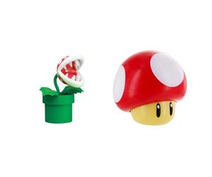 Paladone Super Mario - Piranha Plant Posable Lamp BDP (PP6348NN) & Super Mario Mushroom Luz con Sonido, Plástico, Multi