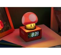 Paladone super mario reloj despertador hongo con luz nocturna ? relo