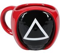 Paladone Taza 3D del juego del calamar Masked Men - Producto oficial de Netflix, con capucha y máscara triangular, regalo para los fanáticos de los juegos del calamar, 500 ml (473.2 ml)