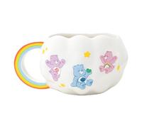 Paladone Taza Care Bears en forma de nube – Cerámica 450 ml, asa arcoíris, licencia oficial