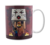 Paladone - Taza de cerámica de Nether y Steve con licencia oficial de Minecraft que cambia de color con el calor de las bebidas calientes, regalo para gamers, merchandising de la cultura pop, 300 ml