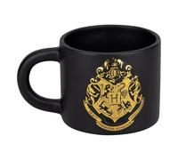 Paladone Hogwarts - Taza de café con diseño de escudo de armas, color negro y dorado, con licencia oficial de Harry Potter, 400 ml, para té y chocolate caliente, merchandise & regalos para fans