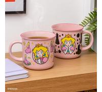 Paladone Taza de café con efecto térmico de Super Mario Princess Peach de 300 ml, con licencia oficial, color rosa, taza de café de cerámica para bebidas calientes, regalo para jugadores, colección de