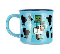 Paladone Taza Térmica Minecraft Chicken Jockey de Cerámica, 350 ml, Diseño Termosensible que Revela una Escena Icónica, Producto Oficial
