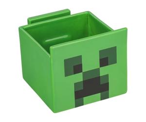 Paladone - Tazón de cerámica con soporte para teléfono, diseño de Minecraft Creeper, utensilios de cocina con licencia oficial, regalos de juegos para niños, niñas y adultos