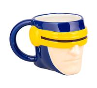 Paladone X-Men Cylcops - Taza de café de cerámica con visera de combate que cambia de calor, con licencia oficial de Marvel de 550 ml, tamaño grande para té, chocolate caliente y más, regalos de